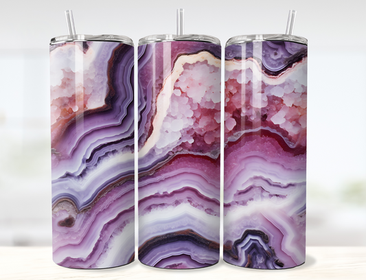Purple Crystal Geode Tumbler Wrap PNG