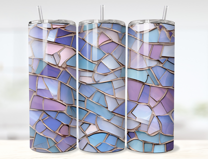 Beautiful Blue Purple Quartz Tumbler Wrap PNG